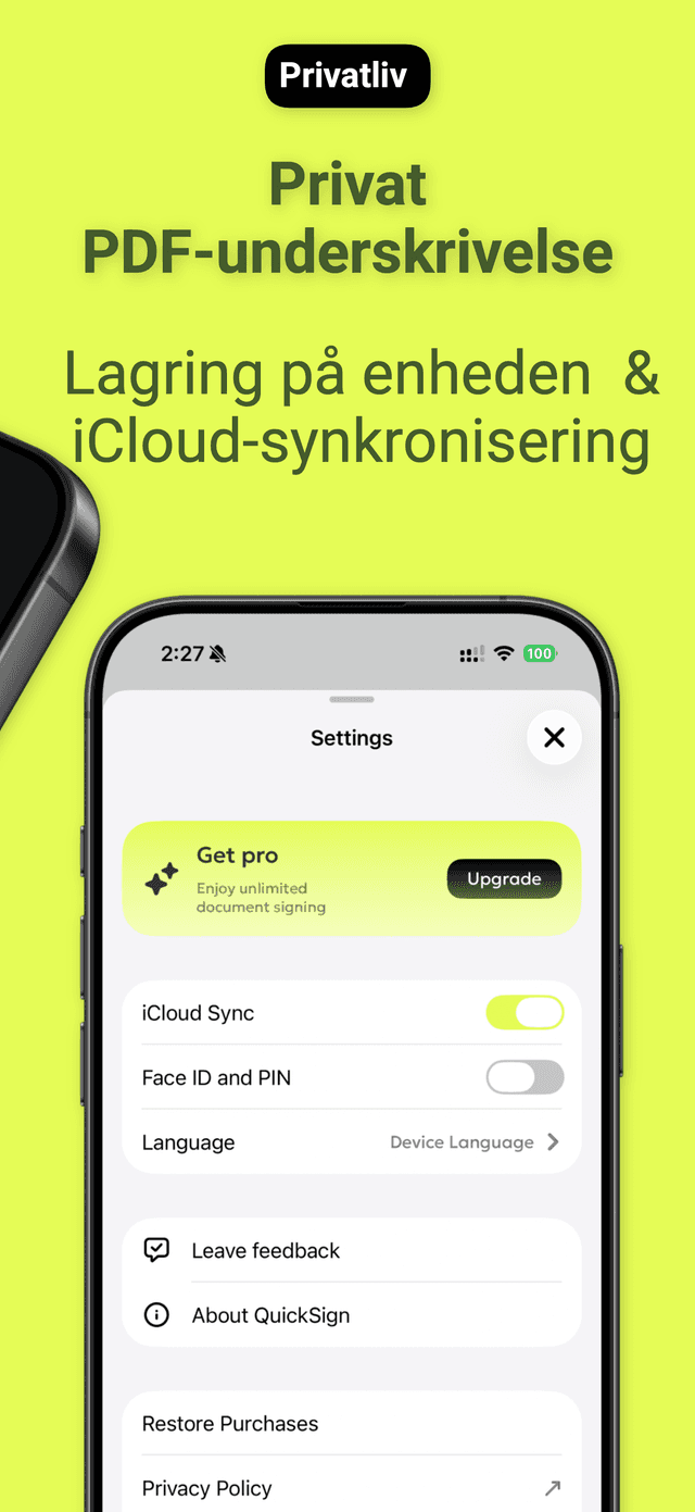 QuickSign: Underskriv PDF